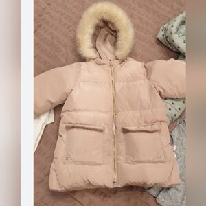 Zara Blush Pink Puffer Coat